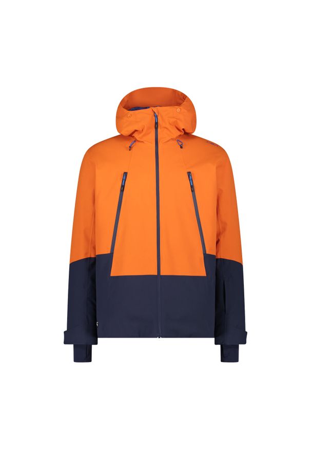 Kurtka męska narciarska męska CMP 34W2037. Kolor: żółty, niebieski, wielokolorowy, pomarańczowy. Sezon: zima. Sport: narciarstwo