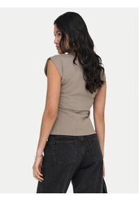 only - ONLY T-Shirt Marie 15372452 Szary Regular Fit. Kolor: szary. Materiał: bawełna #6