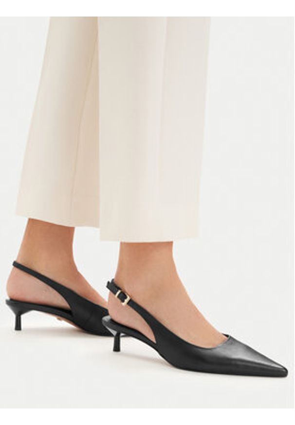 Gino Rossi - GINO ROSSI Czółenka EO-LT765-91 Czarny. Kolor: czarny. Materiał: skóra