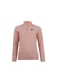 PEAK MOUNTAIN - Damski polar 1/2 zip Peak Mountain Micro. Kolor: różowy. Materiał: polar. Sport: turystyka piesza
