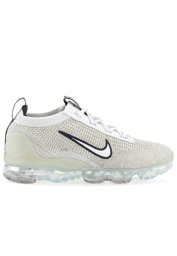 Buty Nike VaporMax 2021 FK DH4084-100 - białe. Okazja: na co dzień. Kolor: biały. Materiał: materiał, syntetyk. Szerokość cholewki: normalna. Wzór: aplikacja. Sport: turystyka piesza