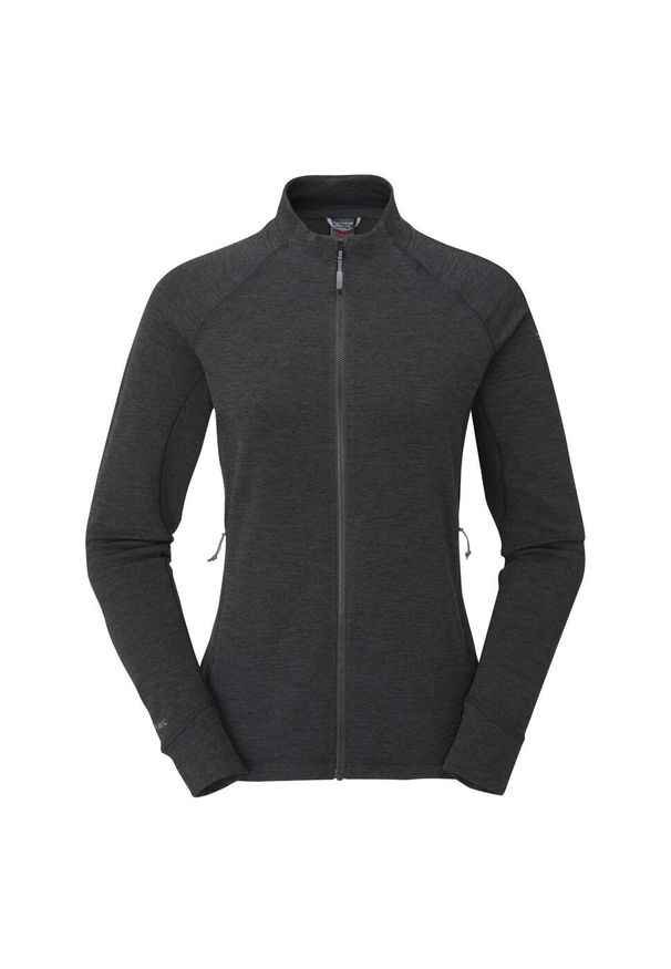 Bluza polarowa damska Rab Nexus Jacket rozpinana. Kolor: czarny. Materiał: polar