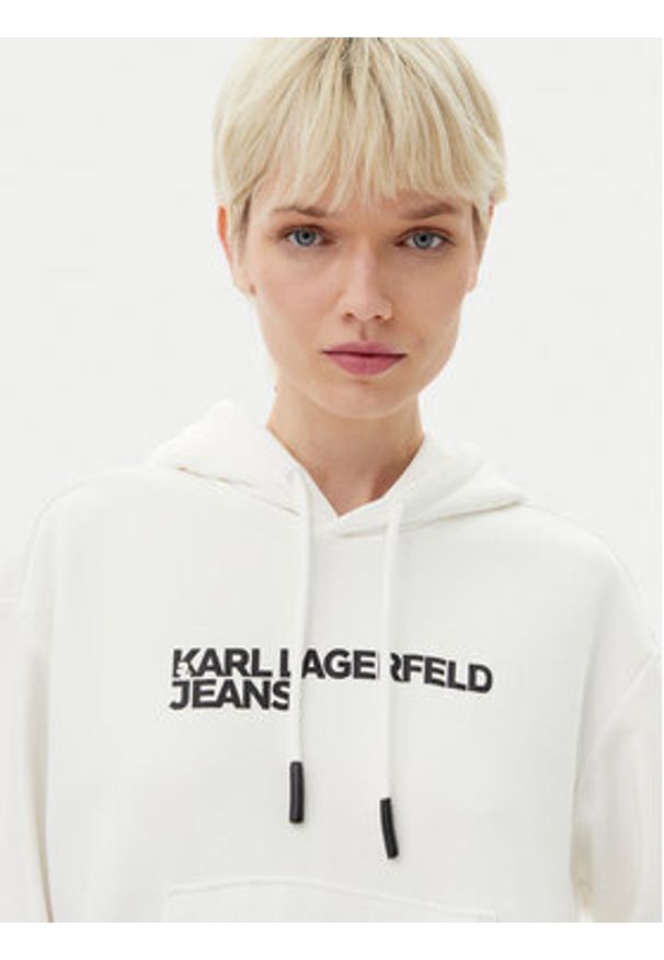 Karl Lagerfeld Jeans Bluza A2W20053 Biały Regular Fit. Kolor: biały. Materiał: bawełna