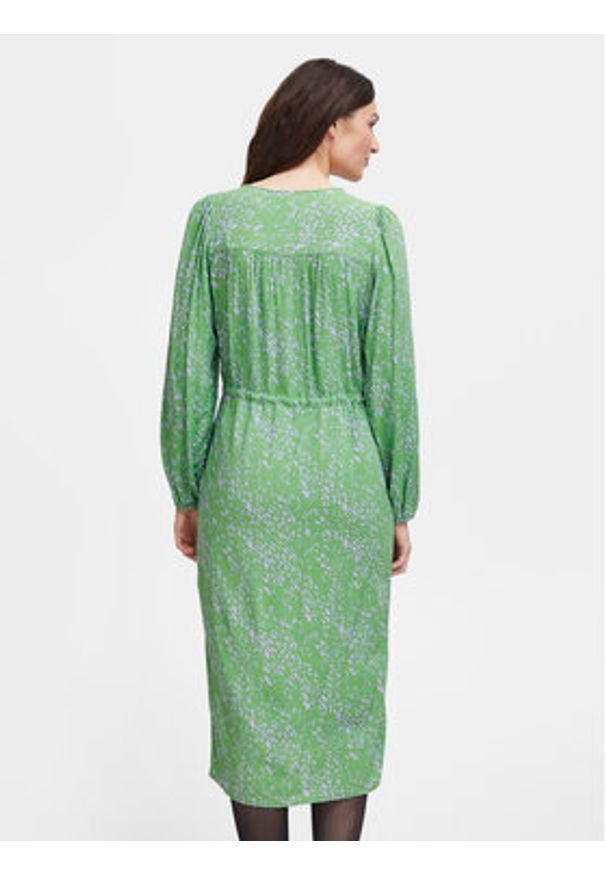 Fransa Sukienka koszulowa 20613273 Zielony Regular Fit. Kolor: zielony. Materiał: wiskoza. Typ sukienki: koszulowe