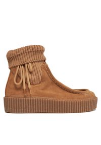 Botki Weekend Max Mara. Kolor: brązowy