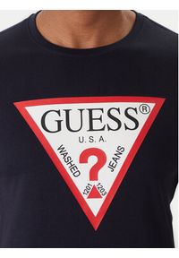Guess T-Shirt M2YI71 I3Z14 Granatowy Slim Fit. Kolor: niebieski. Materiał: bawełna #2