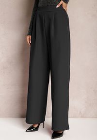 Renee - Czarne Szerokie Spodnie w Eleganckim Stylu Hanessame. Kolor: czarny. Styl: elegancki #3