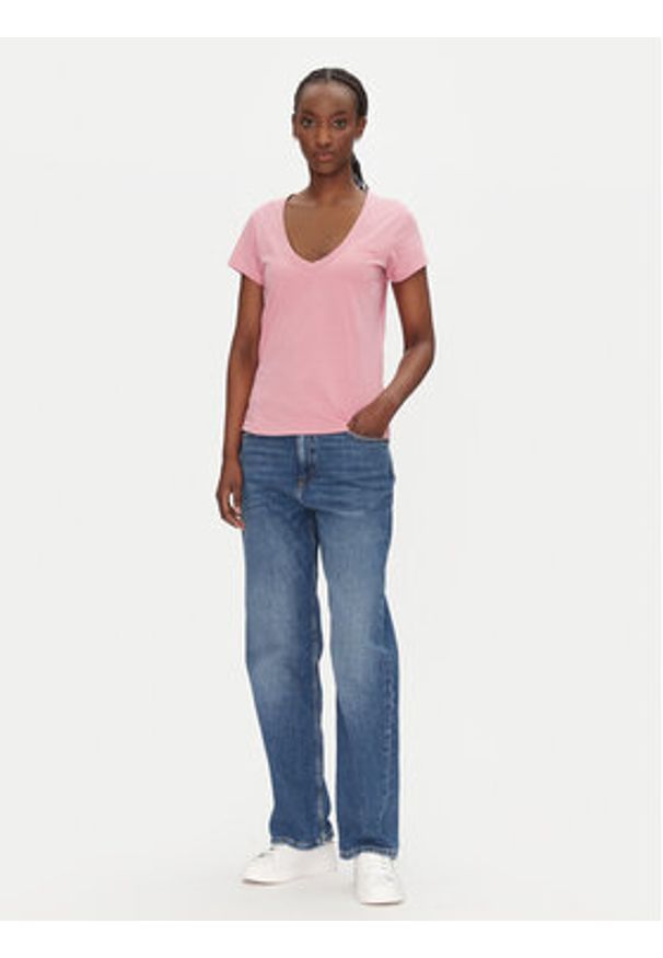 BOSS T-Shirt C_Eslane_4 50540432 Różowy Slim Fit. Kolor: różowy. Materiał: bawełna