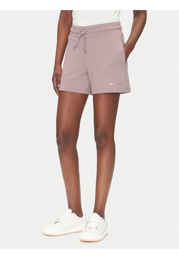 EA7 Emporio Armani Szorty sportowe 7W000269 AF12482 U4079 Różowy Regular Fit. Kolor: różowy. Materiał: syntetyk