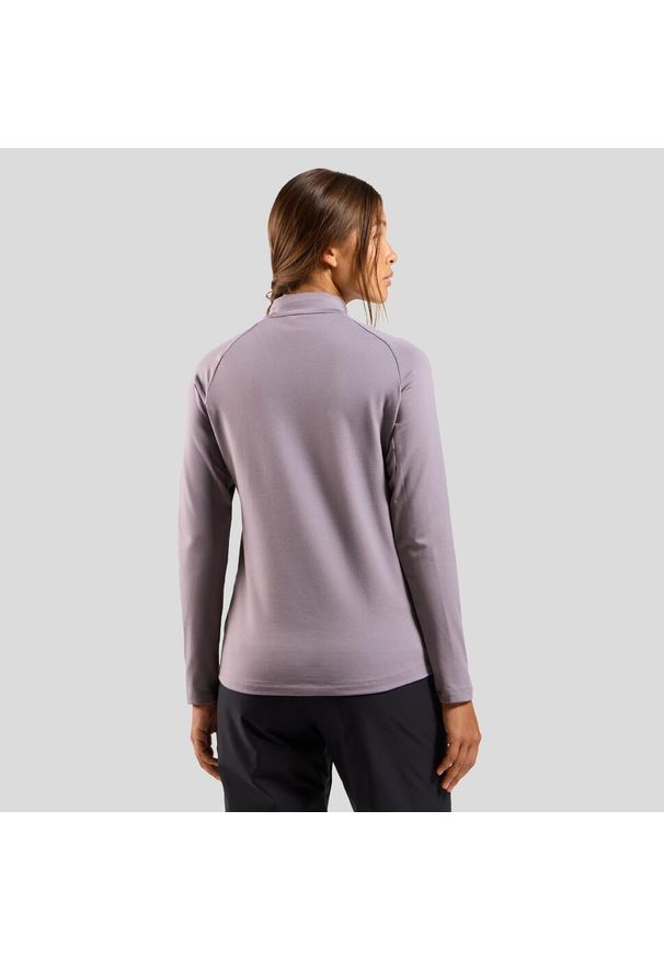 Odlo - Bluza techniczna damska ODLO Essential Light Mid Layer 1/2 zip. Typ kołnierza: bez kaptura. Kolor: fioletowy. Sport: turystyka piesza