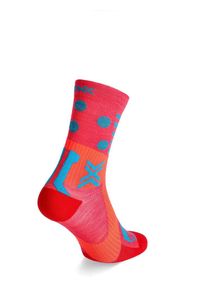 Skarpety rowerowe X-Socks Gravel Perform Merino Crew. Kolor: czerwony