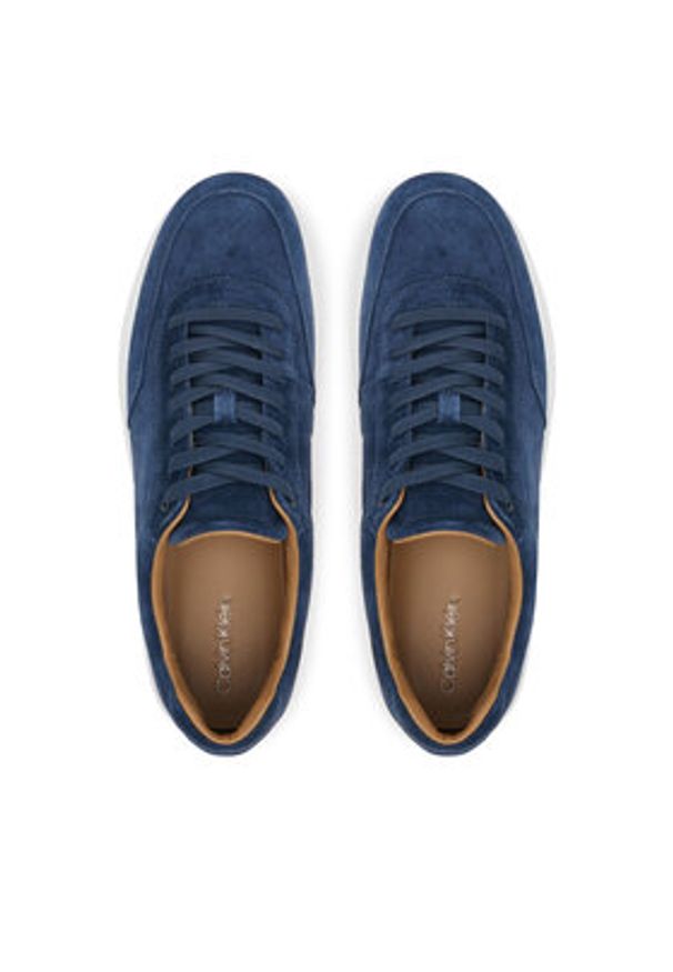 Calvin Klein Sneakersy Clean Cup Low Laceup Oxf Su HM0HM01880 Granatowy. Kolor: niebieski. Materiał: skóra