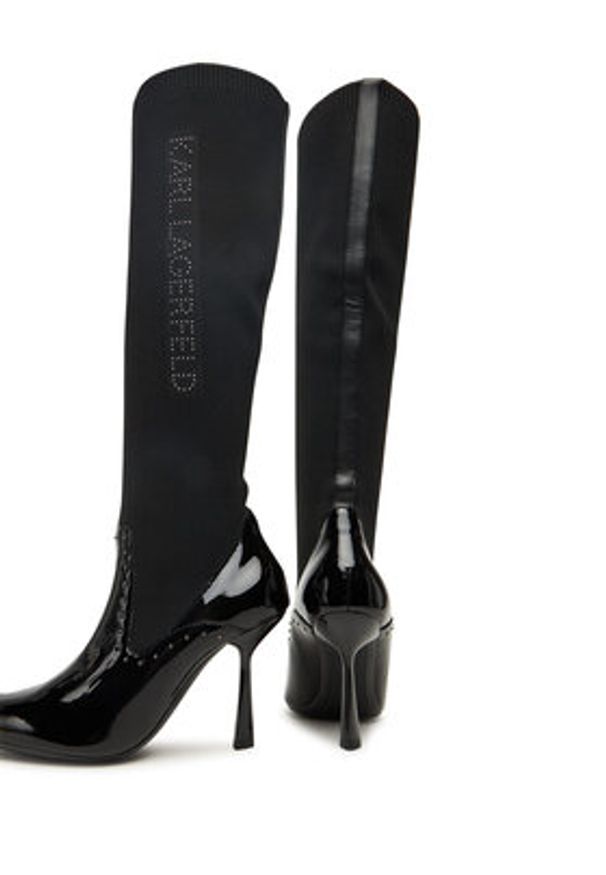 Karl Lagerfeld - KARL LAGERFELD Kozaki KL31373 Czarny. Kolor: czarny. Materiał: skóra