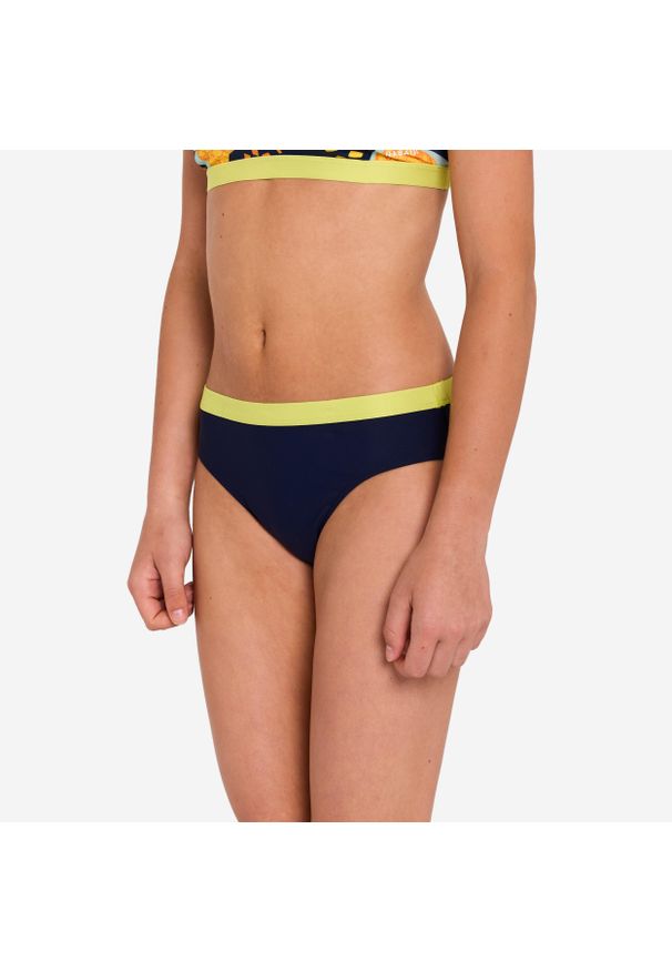 NABAIJI - Dół stroju pływackiego dla dzieci Nabaiji 100 Vega. Kolor: wielokolorowy, niebieski, żółty, zielony. Materiał: poliamid, poliester, materiał, elastan