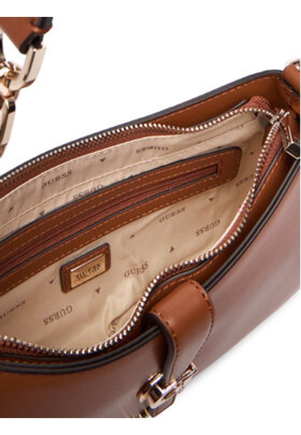 Guess Torebka Carrie HWVG98 96180 Brązowy. Kolor: brązowy. Materiał: skórzane
