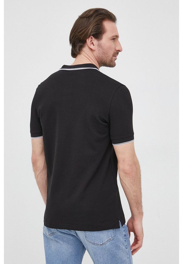 JOOP! - Joop! polo męski kolor czarny gładki. Typ kołnierza: polo. Kolor: czarny. Materiał: dzianina, bawełna. Długość: krótkie. Wzór: gładki
