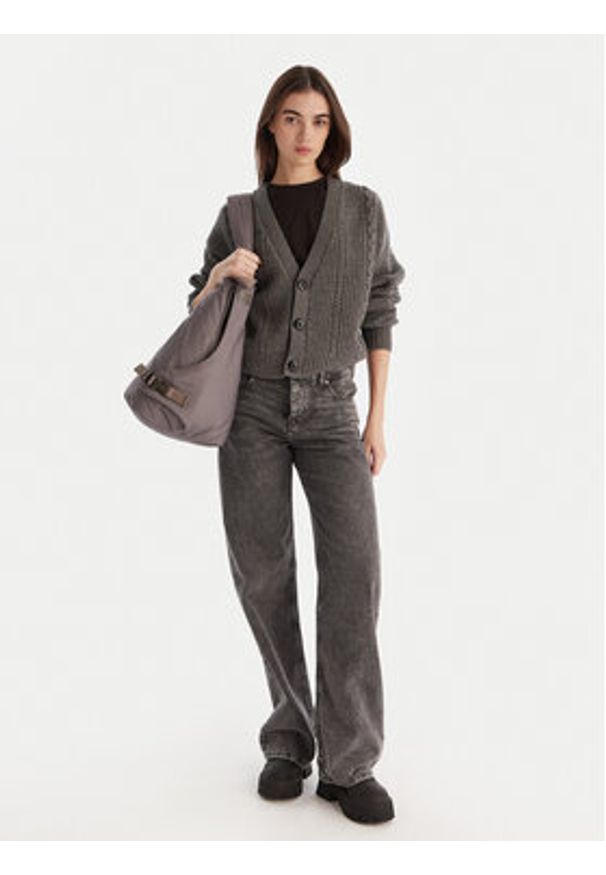 G-Star RAW - G-Star Raw Kardigan Cable D27729-D770 Szary Relaxed Fit. Kolor: szary. Materiał: wełna