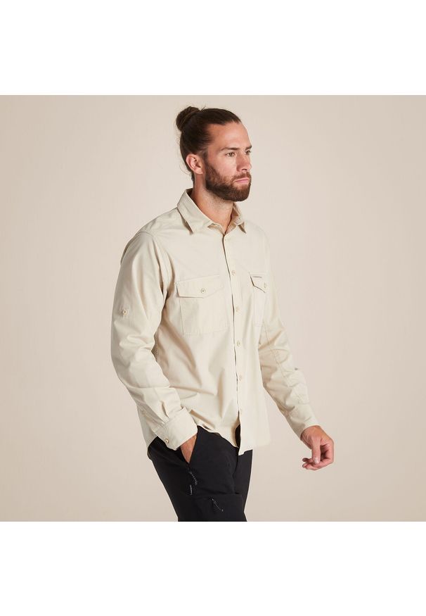 CRAGHOPPERS - Koszula turystyczna męska Craghoppers Kiwi LS Shirt. Kolor: biały. Sport: turystyka piesza