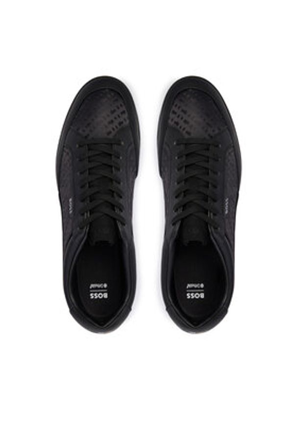 BOSS Sneakersy Nitan 50552890 Czarny. Kolor: czarny. Materiał: skóra