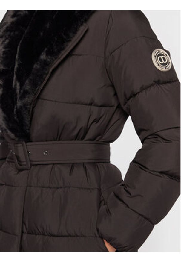 TwinSet - TWINSET Płaszcz przejściowy 222TT2230 Czarny Regular Fit. Kolor: czarny. Materiał: syntetyk