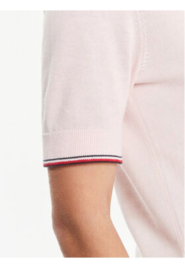 TOMMY HILFIGER - Tommy Hilfiger Sweter WW0WW38724 Różowy Regular Fit. Kolor: różowy. Materiał: bawełna