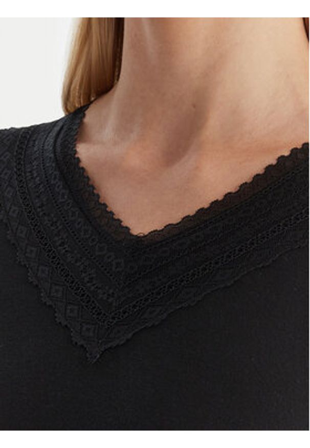 YSABEL MORA - Ysabel Mora Bielizna termoaktywna górna 70009 Czarny Slim Fit. Kolor: czarny. Materiał: bawełna