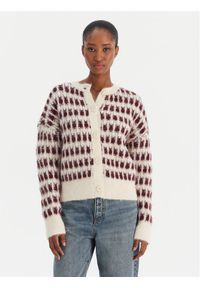 Vero Moda Kardigan Lisa 10336622 Beżowy Regular Fit. Kolor: beżowy. Materiał: syntetyk #1