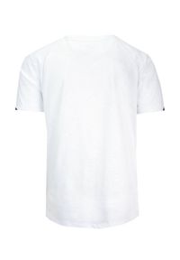 MCL - T-Shirt Męski Biały z Nadrukiem, Napisy, Koszulka, Krótki Rękaw, U-neck. Okazja: na co dzień. Kolor: biały. Materiał: bawełna. Długość rękawa: krótki rękaw. Długość: krótkie. Wzór: nadruk. Sezon: wiosna, lato. Styl: casual