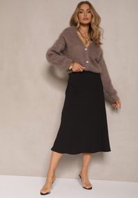 Renee - Czarna Casualowa Rozkloszowana Spódnica Dorilena. Okazja: na co dzień. Kolor: czarny. Styl: casual #3