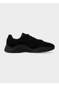 4f - Buty lifestyle sneakersy TRE-360 skórzane męskie. Okazja: na co dzień. Zapięcie: sznurówki. Kolor: czarny. Materiał: skóra. Szerokość cholewki: normalna. Sport: skateboard #2