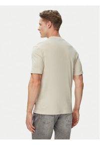 BOSS T-Shirt Logo Tape 50566606 Beżowy Regular Fit. Kolor: beżowy. Materiał: bawełna #3