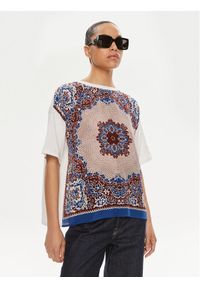 Weekend Max Mara T-Shirt Malaga 2415941112 Kolorowy Relaxed Fit. Materiał: bawełna. Wzór: kolorowy