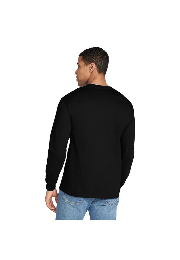 GILDAN - Ultra Bawełniana Koszulka Z Długim Rękawem Unisex Dla Dorosłych. Kolor: czarny. Materiał: bawełna. Długość rękawa: długi rękaw. Długość: długie. Sport: turystyka piesza