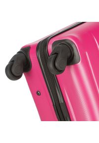 Wittchen - Średnia walizka z ABS-u żłobiona różowa. Kolor: różowy. Materiał: guma. Styl: klasyczny #6