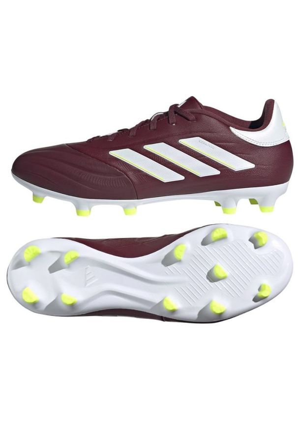 Adidas - Buty piłkarskie adidas Copa Pure.2 League Fg M IE7491 czerwone. Zapięcie: sznurówki. Kolor: czerwony. Materiał: syntetyk, guma. Sport: piłka nożna