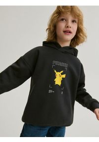 Reserved - Bluza Pokémon - ciemnoszary. Kolor: szary. Materiał: bawełna, dzianina
