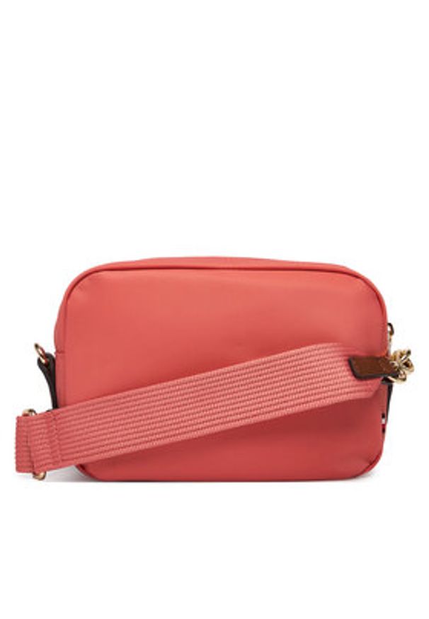 TOMMY HILFIGER - Tommy Hilfiger Torebka Popette Camera Bag AW0AW17704 Koralowy. Kolor: pomarańczowy. Materiał: skórzane