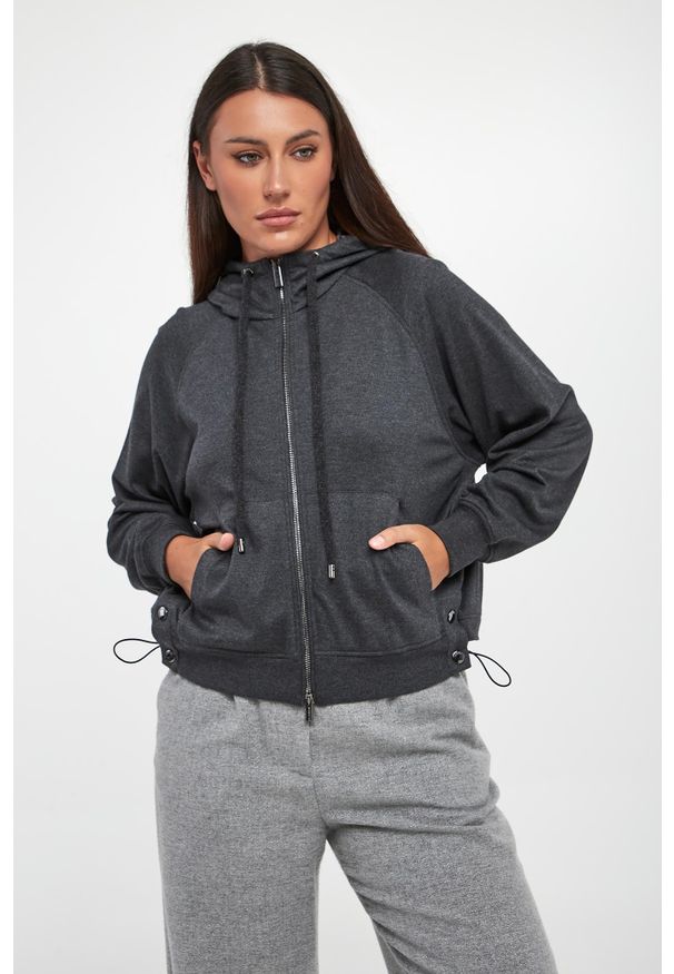 Bluza damska z kapturem PESERICO. Typ kołnierza: kaptur