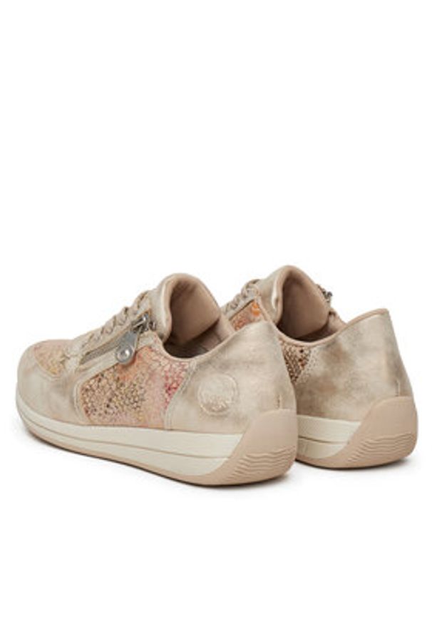 Rieker Sneakersy N1112-91 Beżowy. Kolor: beżowy. Materiał: skóra