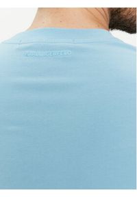 Karl Lagerfeld - KARL LAGERFELD T-Shirt 755057 542221 Niebieski Regular Fit. Typ kołnierza: dekolt w karo. Kolor: niebieski. Materiał: bawełna #5