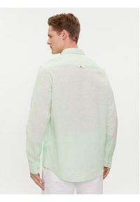 Tommy Jeans Koszula DM0DM18962 Zielony Regular Fit. Kolor: zielony. Materiał: len