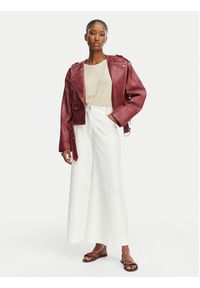 BOSS T-Shirt C_Emma 50556387 Beżowy jasny Regular Fit. Kolor: beżowy. Materiał: len #5