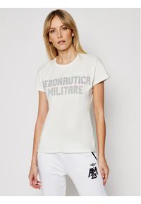 Aeronautica Militare T-Shirt 211TS1849DJ485 Biały Slim Fit. Kolor: biały #1