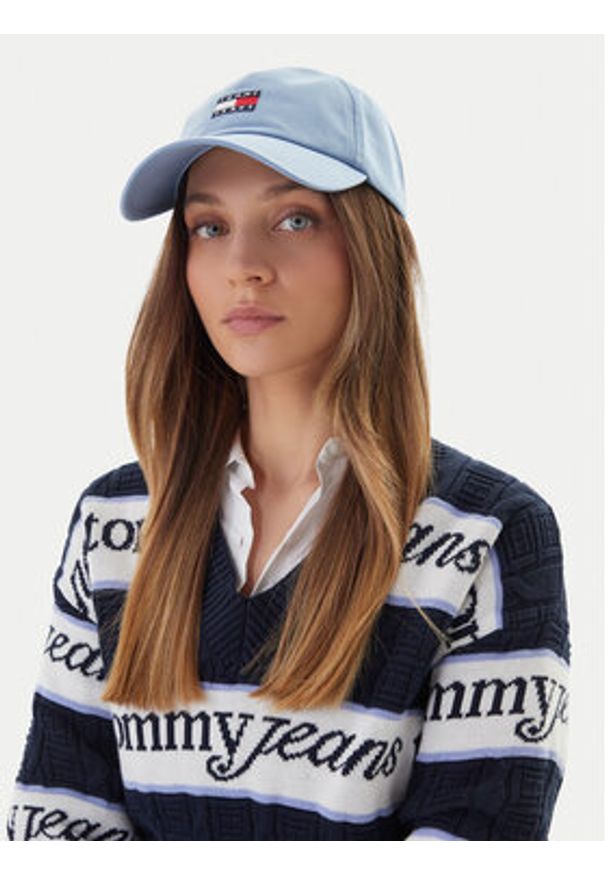 Tommy Jeans Czapka z daszkiem Heritage Core 5 Panel AW0AW16991 Błękitny. Kolor: niebieski. Materiał: bawełna