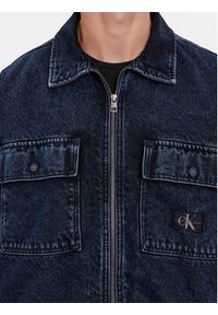 Calvin Klein Jeans Kurtka jeansowa J30J324575 Granatowy Boxy Fit. Kolor: niebieski. Materiał: bawełna