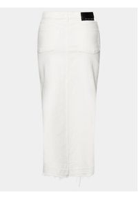 Sisley Spódnica jeansowa 4TLALE03I Biały Regular Fit. Kolor: biały. Materiał: bawełna #7