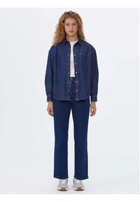 Americanos Koszula jeansowa Unisex Michigan Granatowy Oversize. Kolor: niebieski. Materiał: bawełna #12