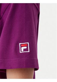 Fila T-Shirt Leffinge FAW1029 Fioletowy Loose Fit. Kolor: fioletowy. Materiał: bawełna