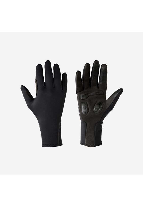 VAN RYSEL - Rękawiczki Na Rower 500 Jesienne. Kolor: czarny. Materiał: poliamid, poliester. Sezon: jesień. Sport: kolarstwo