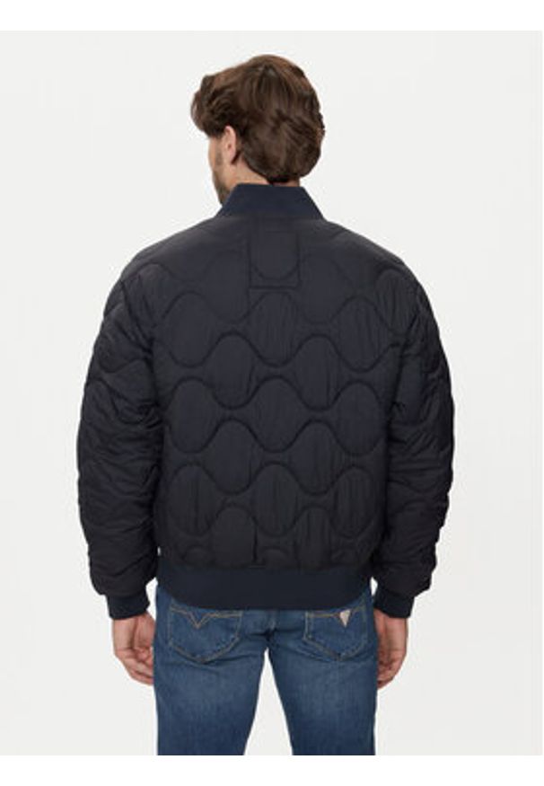 TOMMY HILFIGER - Tommy Hilfiger Kurtka bomber MW0MW37341 Granatowy Regular Fit. Kolor: niebieski. Materiał: syntetyk